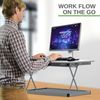 Small Standing Desk Converter for Laptops Desktop adjustable height stand riser