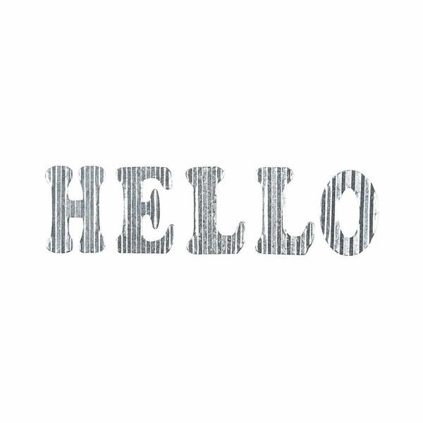 Do It Yourself Hello Metal Letters, Craft Kits, 5 Pieces