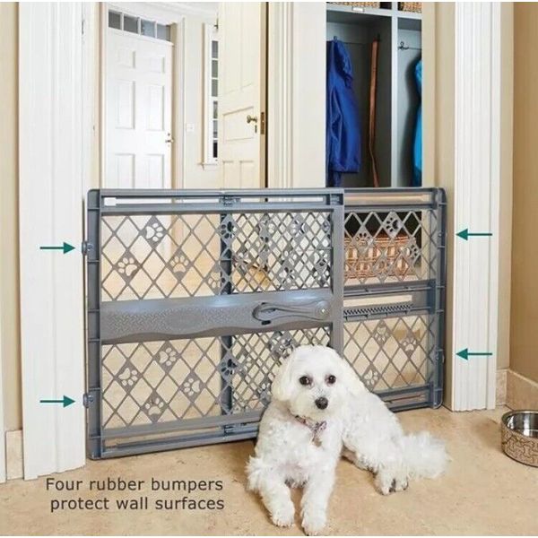 MYPET North States Paws Portable Pet Gate: 26-40" Wide. Pressure Mount. No Tools