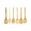 6 Piece Kitchen Utensil Cooking Set (Material: Wood, Colour: Beige)