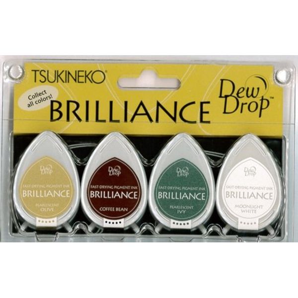 Brilliance Dew Drop 4 Color Set BD-403 Hanko Ink Wedding Tree, Etc