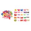 Dog Ribbon Charm with Rubber Random 50 Pieces Pet Ribbon Bowknot Hair Accessory Hair Band Hair Elastic Hair Ornament