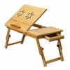 Adjustable Bamboo Laptop Folding Lap Desk Notebook Bed Tray Table Portable Stand