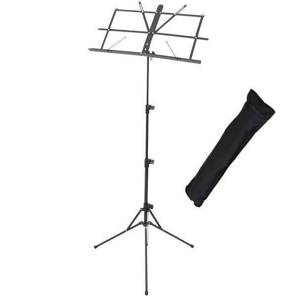 KC Music Stand Lightweight Aluminum MS - 1AL (With Soft Case), blk