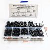 150 Pcs Black M12/M10/M8/M6/M5/M4/M3 Hex Lock Nuts Carbon Steel Nylon Insert Locknut Assortment Threaded Inserts Hex Nut Set Assorted Nylon Locking Nuts(Black)