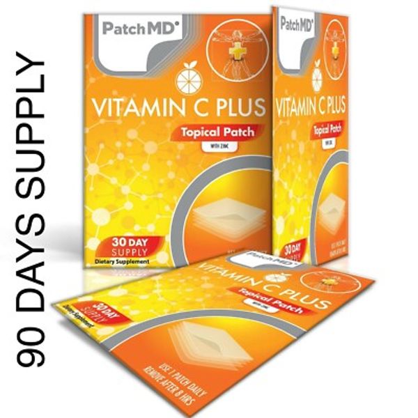 90 Day Supply Original PatchMD Vitamin C Plus ZINC Topical Patch 90 Patches