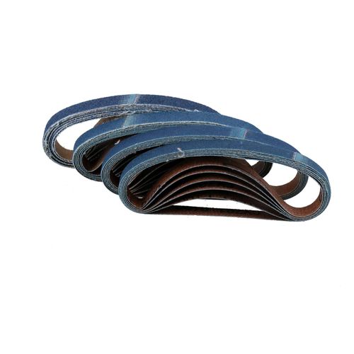10mm Air Finger Zirconium Sander Sanding Belts 330mm x 10mm Mixed Grit 50pk