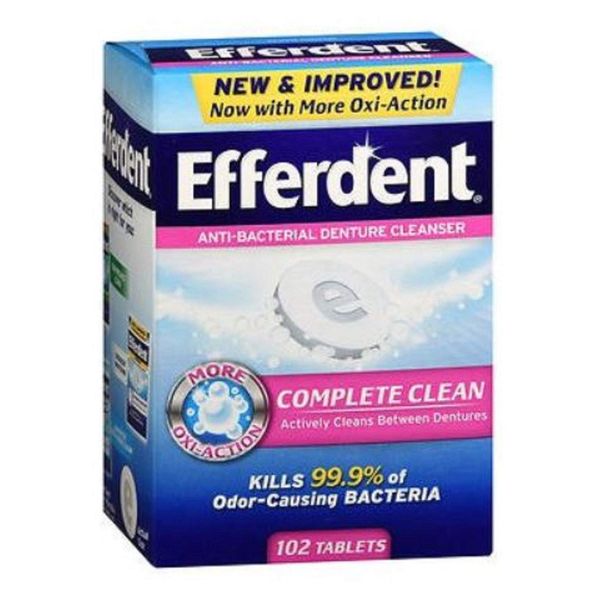 Efferdent Original Anti-Bacterial Denture Cleanser Tablets, 102 Count by Efferdent