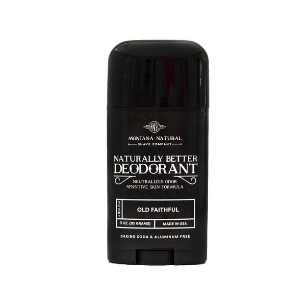 MNSC Old Faithful Naturally Better Deodorant - Magnesium and Activated Charcoal - Sensitive Skin Formula, Aluminum-Free, Baking Soda-Free, All-Natural, Plant-Derived, Made in USA