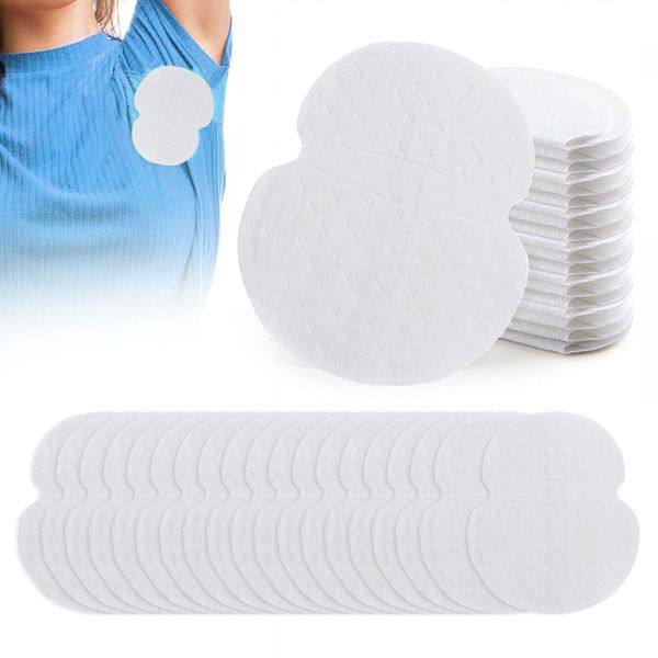 NITAIUN 40 Pcs Underarm Sweat Pads for Women and Men to Keep Underarm Dry and Clothes Clean Self Adhesive Armpit Shields Pads Sweat Absorbing Pads Armpit Underarm Shields Armpit Sweat Pad (40 Pcs)