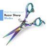 ZAMAHA UK Left Handed Hairdressing Scissors Professional Hair Cutting Scissors Kit/Thinning Shears/Barber Scissor/Hair Scissors -6.5'' Texturing Scissor,Thinning Scissors for Men Women
