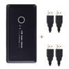 Cablecc KVM USB Switch Selector 2 Port PCs Sharing 4 Devices for Keyboard Mouse Scanner Printer (USB 3.0)