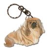 PP Pekingese Wooden Keychain