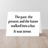 CafePress Grammar Joke Folded Greeting Card Glossy
