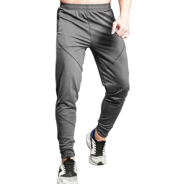 TBMPOY Men's Casual Cotton Jogger Pants Elastic Waist Running Sports Trousers Grey L