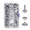 62Pcs Press Studs Snap Fasteners Kit - No Sewing, DIY, Craft Projects