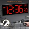 Digital Wall Clock with Seconds for Gym Remote Countdown Timer Large LED Display