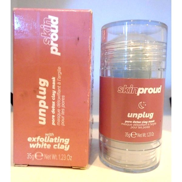 Skin Proud Unplug Pore Detox Clay Mask 1.23oz Exfoliating White Clay