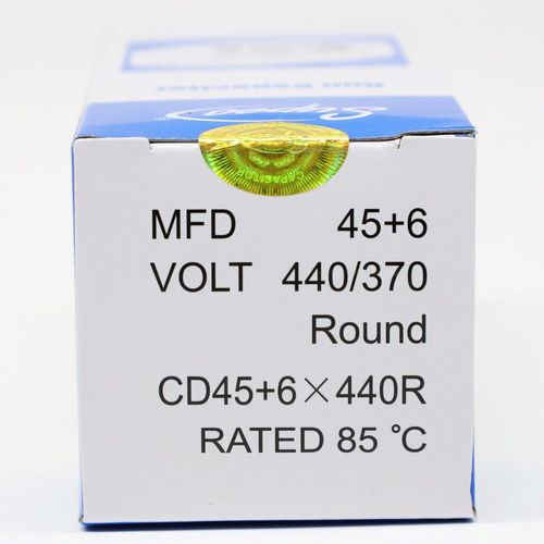 Supco CD45+6X440R HVAC Motor Round Dual Run Capacitor 45 + 6 MFD 440 Volts