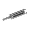 sourcing map 100mm Long 13mm Hex Nut Socket Slotted Extension Driver Bit Adapter 1/4" Hex Shank Cr- V
