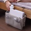 Bedside Hanging Storage, Bedside Storage Pocket with Hooks, Bedside Hanging Storage Bag for Dormitory School Bunk Bed(Grey)
