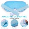 Cooling Ice Gel Eye Mask Reusable Eye Masks, Sleeping Mask with Plush Backing for Headache, Puffiness, Migraine, Stress Relief (Blue)…