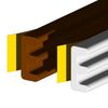E Profile Brown 10M -EPDM Rubber Draught Seal and Foam Draught Excluder Window or Door Draft,