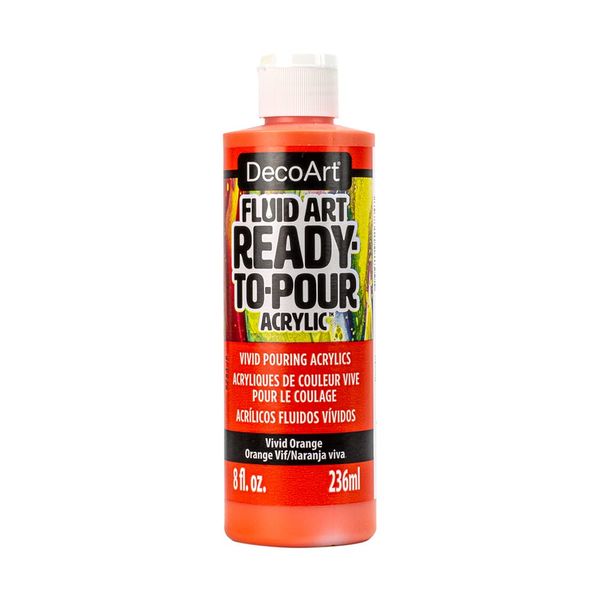 DECO ART Fluid Art ORAN, Vivid Orange, One Size