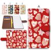 Notebook type case with camera hole diary smartphone case smartphone cover leather christmas cookie pattern Nordic TRENDGATE original design