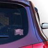 Pink Mini Waving American Flag Clear Sticker