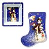 Snowman Christmas Dish Tableware Set 2pc Party Serveware Set, Blue White
