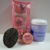 Bubble Bath Truffles: Raspberry Boom 3 Pack Bath Truffles, 32 oz Raspberry Dry Salt Scrub and Pumice Stone by Dead Sea Spa Care, Bubble Bath, Bubble Truffles, Bath Bombs