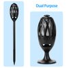 LED Flame Table Lamp Torch Atmosphere Wireless Speaker Stereo Bass Speaker+Pole