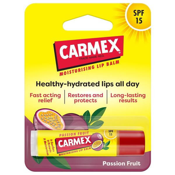 CARMEX Passionfruit SPF15 Lip Balm Stick 4.25g Restores and protects,healthy hydrated lips all day