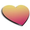 1 x Heart MDF Magnets - Red Orange Sunset bre 2684