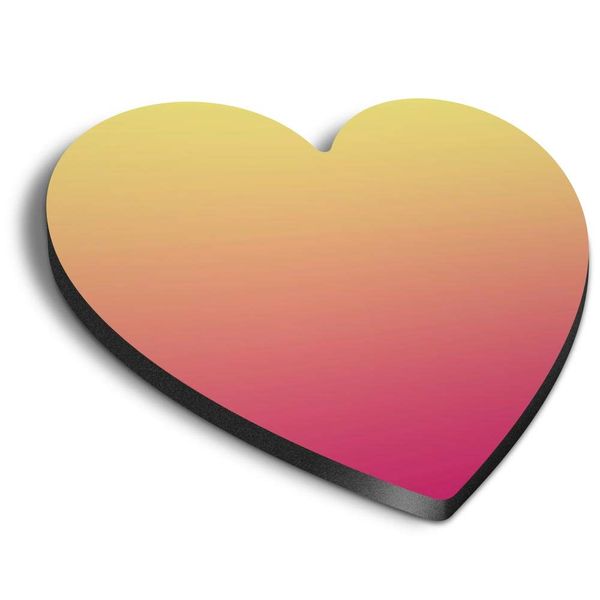 1 x Heart MDF Magnets - Red Orange Sunset bre 2684