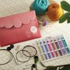 KnitPro Interchangeable Circular Knitting Needle Tips Deluxe Set, Zing, 3.50-8.00mm, 26-47424