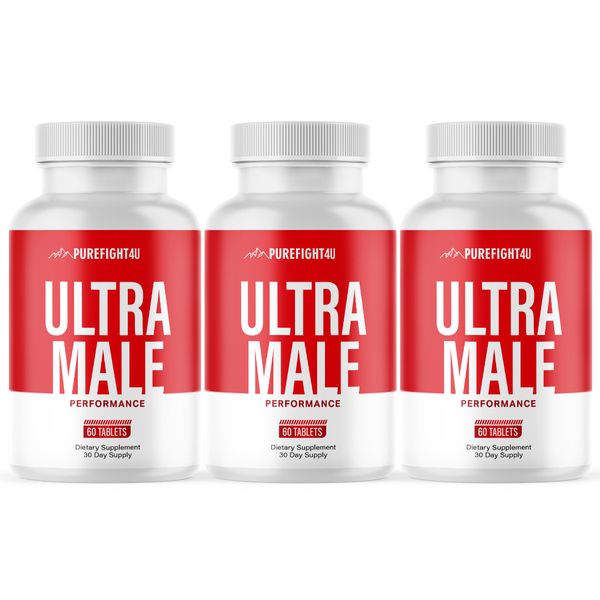 Ultra Male Performance Supplement - Unlock Maximum Energy & Drive 3 Bottles