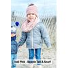 Kids Beanie & Scarf Bundle (NO POM): Purple