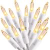 White Twinkle Lights String, 21.63Ft 100 Count Incandescent Warm White Christmas