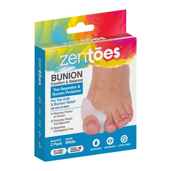 Gel Bunion Protector Shield with Toe Separator - 2 Pack