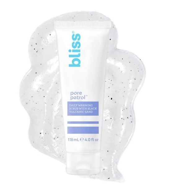 Bliss Pore Patrol Warming Daily Purifying Scrub - 4.0 Fl Oz - Oil-Free Exfoliating Scrub - Safe for Sensitive Skin- Visibly Minimizes Pores - Clean- Vegan & Cruelty-Free