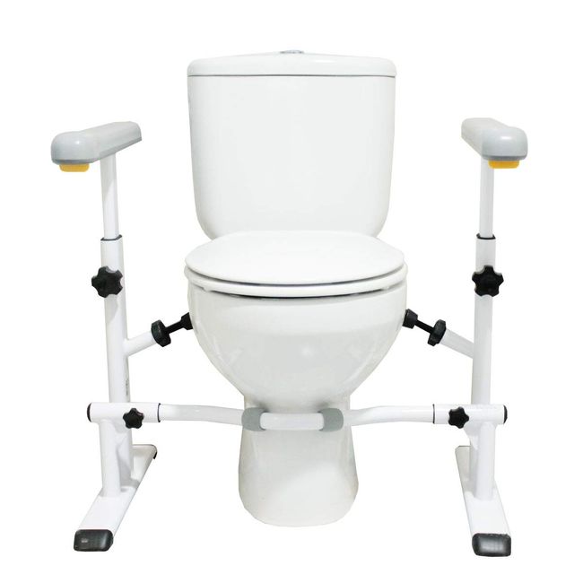 Oasisspace Stand Alone Toilet Safety Rail - Heavy Duty Medical Toilet Safety for