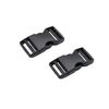 Plastic Side Release Buckle Clip for Luggage, Rucksack/Back Pack, Webbing Strap (25mm - 2 pack, Black)