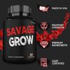 Savage Grow Capsules, Maximum Strength Supplement , Made in USA  (5 Pack)