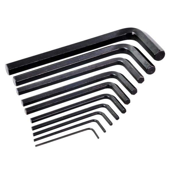 Rolson 40352 10 pc 1.5 -10 mm Hex Key Set