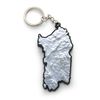 Generico Sardinia 3D Topographic Keyring, Gray-Black H, One size