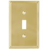 (5 Pack) Single Switch Wall Plate In Solid Cast Brass LQ-201BMP-PL-U