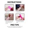 CHAONENG 24pc Black Matte Press-on Nails Kit with Glue, Tabs, File & 12 Sizes
