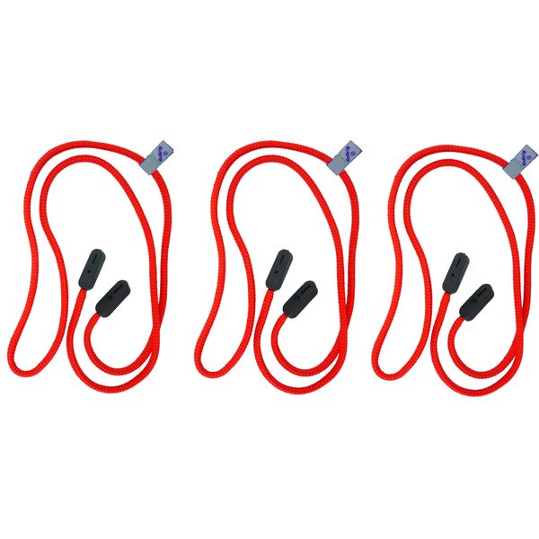 GoGrip Original - VALUE BUNDLE - Secure Glasses Cord - Spectacle and Spec Lanyard (Bright Red x 3)